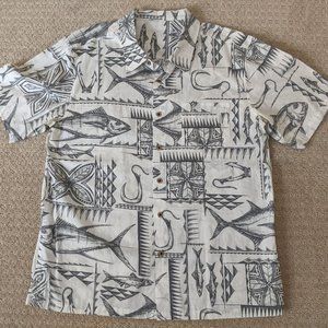 Men's Button Up w/Pocket Hawaiian Shirt (A253)